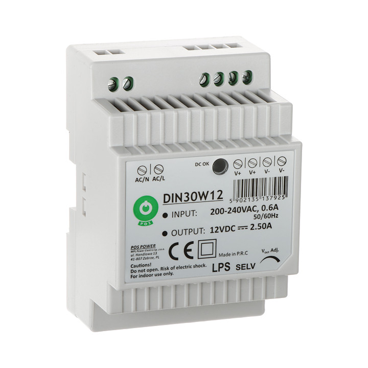 POS DIN30W12 30W 12V DIN Rail Power Supply