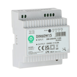 DIN60W15 POS 60W 15V DIN Rail Power Supply