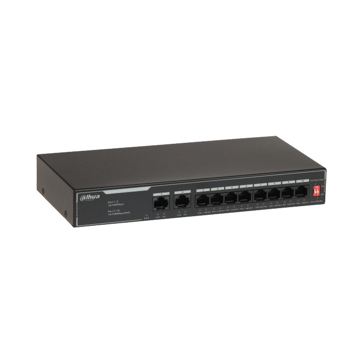 DAHUA SF1010LP 8-портовый PoE коммутатор 10/100
