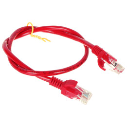 RJ45/0.5-RED Cable de conexión RJ45 rojo de 0,5 m - Cable Ethernet Cat5e