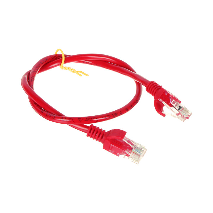 RJ45/0.5-RED Cable de conexión RJ45 rojo de 0,5 m - Cable Ethernet Cat5e