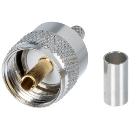 Conector macho UHF(UC1)-W/ZAC-RG58 UHF para cable coaxial RG58, 50 ohmios
