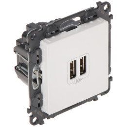 LEGRAND LE-753112 Inteligentny przełącznik ścienny Valena Life z 2 portami USB Ładowarka 2,4 A/5 V