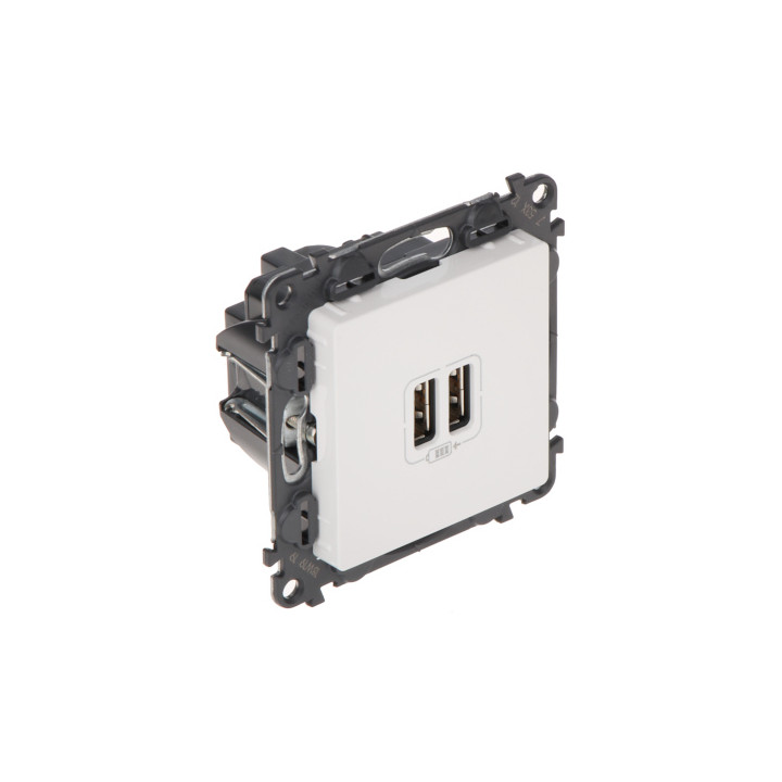 LEGRAND LE-753112 Inteligentny przełącznik ścienny Valena Life z 2 portami USB Ładowarka 2,4 A/5 V