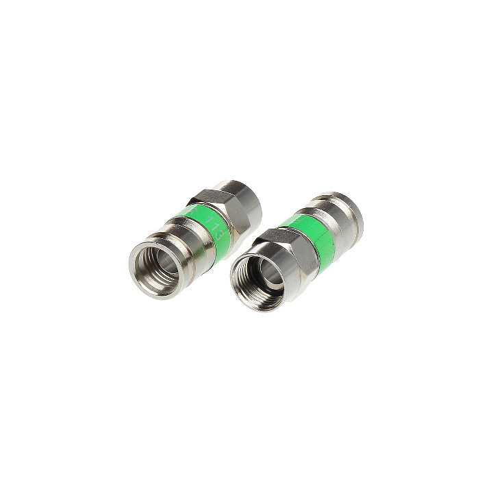 F/ZAC-TRISET-113/MSR Conector de compresión RJ45 Cat6 UTP macho chapado en oro