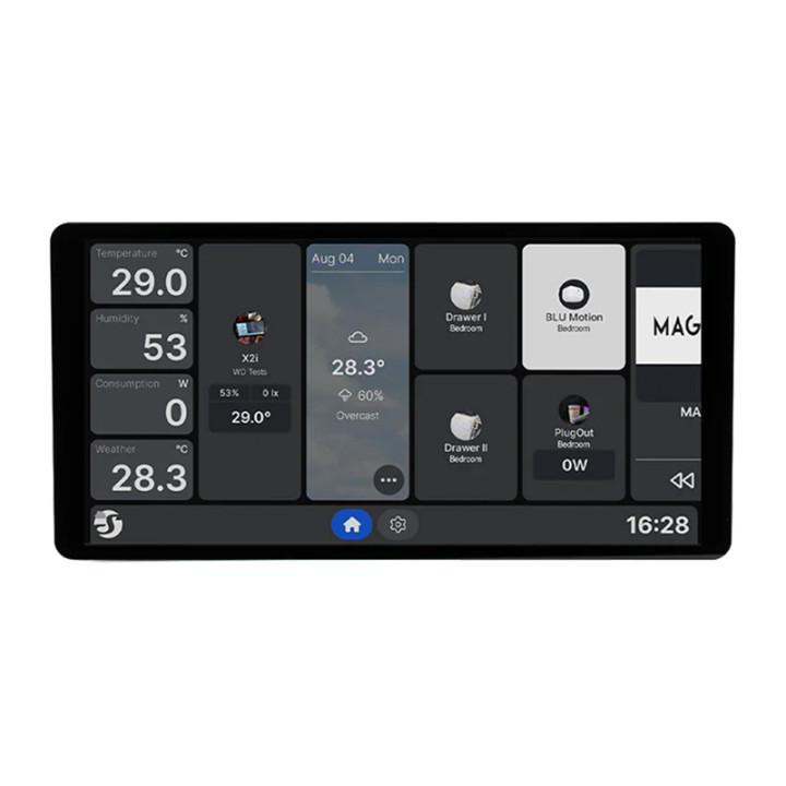 Shelly Wall Display X2i WiFi/BLU Control Panel (Black) WDX2iB