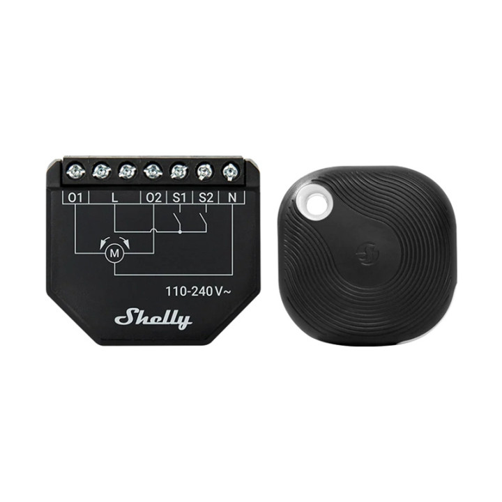 Shelly Shutter + BLU Button Tough 1 WiFi Blinds/Curtains Controller