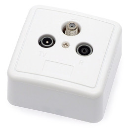 SIGNAL GAR-SAT-SIG/PT Toma Pasante Tipo F para R-TV SAT – Conector Coaxial 75 Ohm