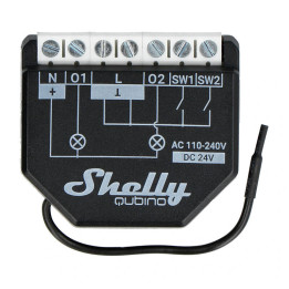 Shelly Qubino Wave2PM 2-Channel Z-Wave Smart Controller with Power Measurement