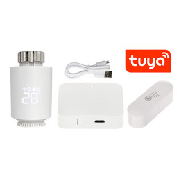 ATLO ATLO-TH-TUYA-1 Smart Thermostatic Valve Set with Temperature Sensors, ZigBee, Tuya Smart