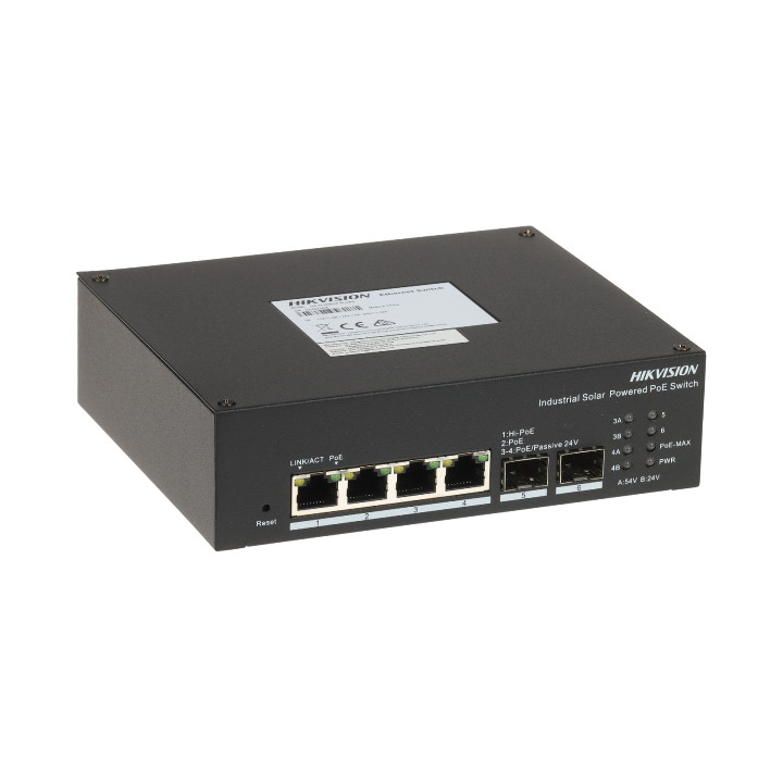 Hikvision DS-3T1506HP-EI-UPS Commutateur PoE UPS 4xGbE 2xSFP 110W 14Gbps 300m IP30