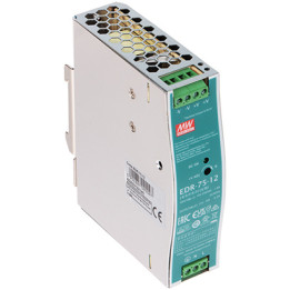 MEAN WELL EDR-75-12 75.2W 12V 6.27A DIN Rail Power Supply