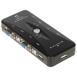 VGA+USB-SW-4/1 4-Port-VGA-USB-KVM-Switch mit Audiounterstützung