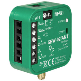 ZAMEL SBW-02/ANT Smart Gate and Door Controller Wi-Fi 12-24V AC/DC