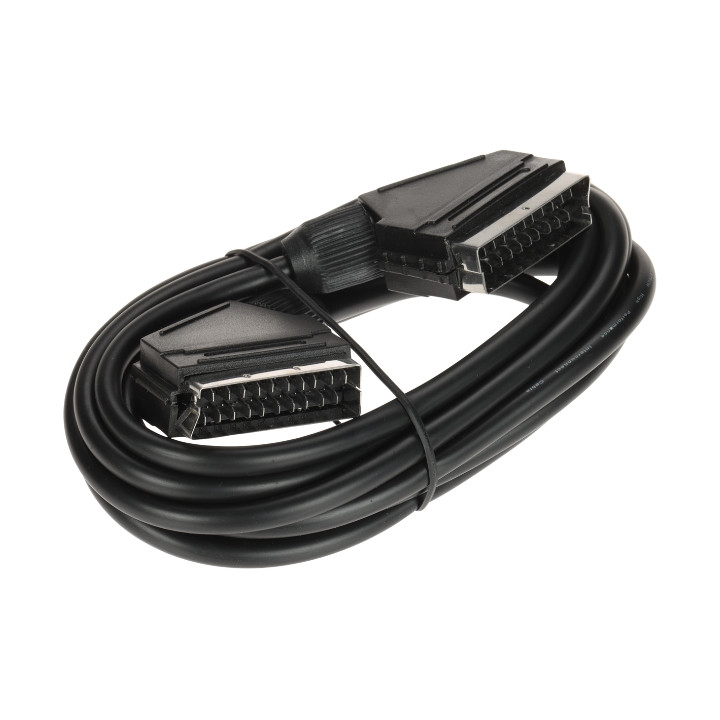 Cable Euro 21 pines 3m Macho a Macho para Radio/Audio de Coche