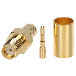 Conector de crimpado RJ45 SMA-G/ZAC.H-155 Cat5e UTP hembra bañado en oro