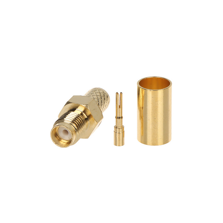 Conector de crimpado RJ45 SMA-G/ZAC.H-155 Cat5e UTP hembra bañado en oro