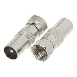 Adaptador IEC-W/F-W IEC hembra a hembra Blanco