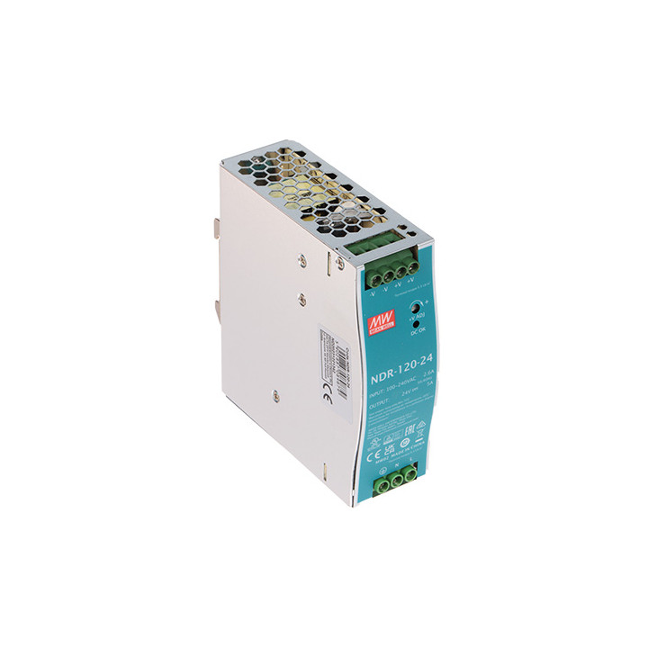 MEAN WELL NDR-120-24 120W 24V DC DIN Rail Power Supply