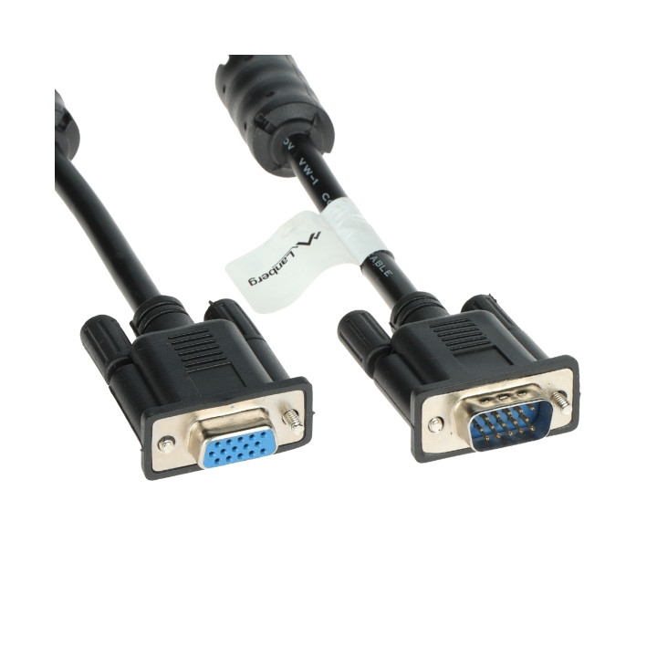 Lanberg VGA-5.0-WG/L Cable VGA 5m Macho a Macho Blanco