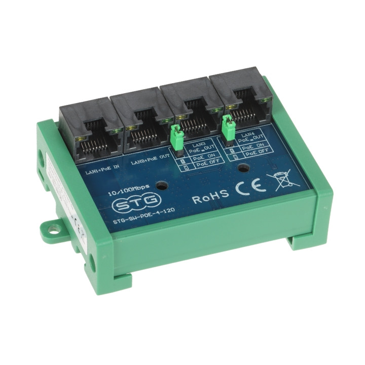 STG STG-SW-POE-4-120 4-Port PoE Switch / Extender