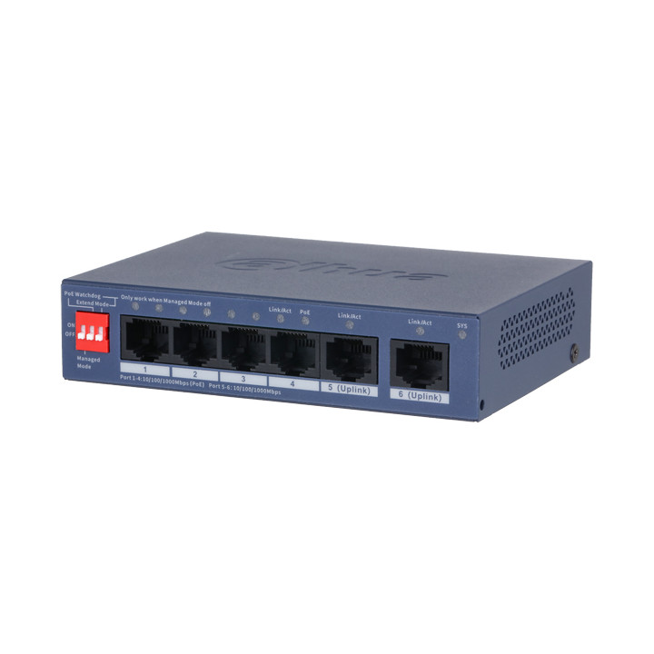 DAHUA CS4006-4GT-36 PoE Switch, 4 Ports