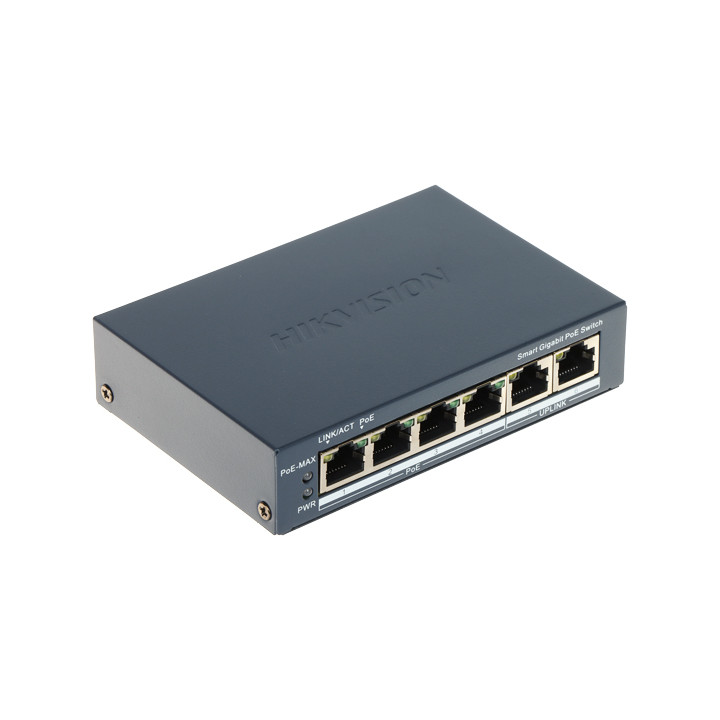 Hikvision DS-3E1506P-EI PoE Switch, 4 Ports