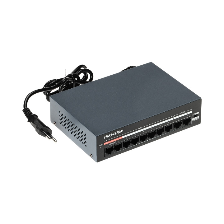 Hikvision DS-XS10-P 8-портовый PoE коммутатор 120W