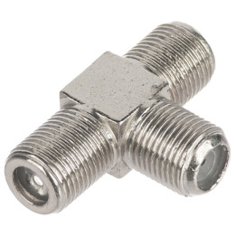 Adaptador coaxial tipo F F-G/2F-G*P10 hembra a hembra 75Ω