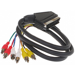 Cable de audio RCA EURO/6CINCH de 1,2 m - 6x RCA macho a 6x RCA macho para conexión estéreo/AV