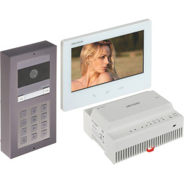 Hikvision DS-KIS704EY-ACW2/ALUMINUM Video Door Phone Kit