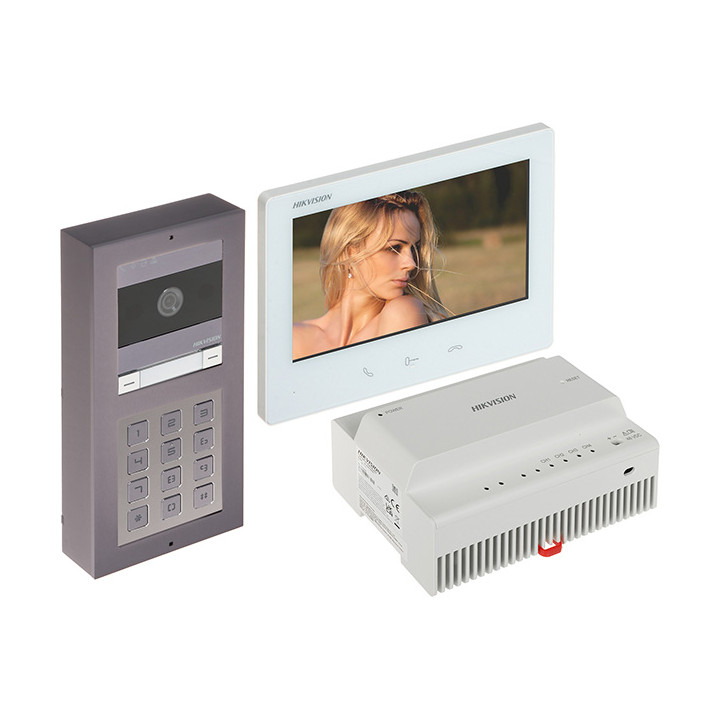 Hikvision DS-KIS704EY-ACW2/ALUMINUM Video Door Phone Kit