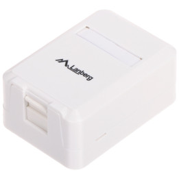 FX-LAN Keystone Jack RJ45 Cat5e/Cat6 Blanco - Conector de Placa de Pared de Red