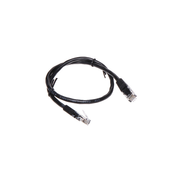 Cable de conexión Ethernet RJ45 Cat6 0,5 m negro - Cable de conexión de red