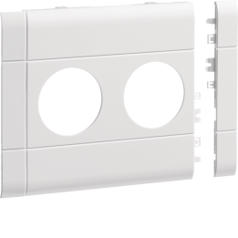 Hager GB120209016 2-Gang Socket Front Plate White