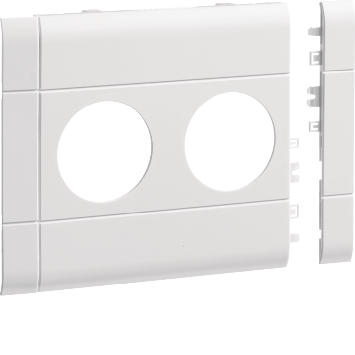 Hager GB120209016 2-Gang Socket Front Plate White