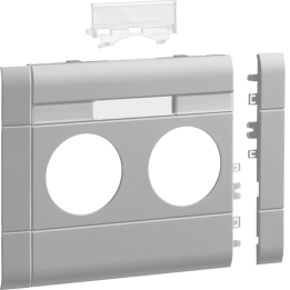 Hager GB12021K7035 Front Plate 2-Gang Socket BR 120 Grey