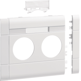 Hager GB100219016 BRH 100 Front Plate for 2-Gang Socket, White