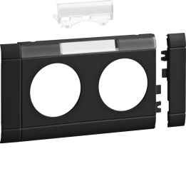 Hager GB080219011 2-Gang Socket Frontplate for LF 80 Trunking