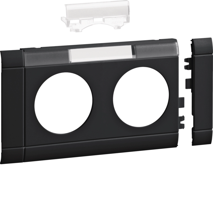Hager GB080219011 2-Gang Socket Frontplate for LF 80 Trunking