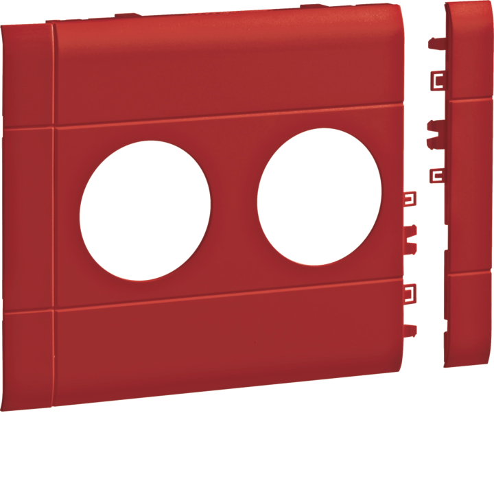 Hager GB12020K3020 2-Gang Socket Front Plate, BR 120, Red