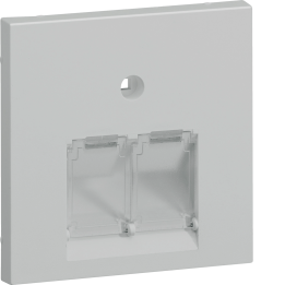 Hager GZUAE2A7035 Central Plate 55 UAE 2-gang, Light Grey