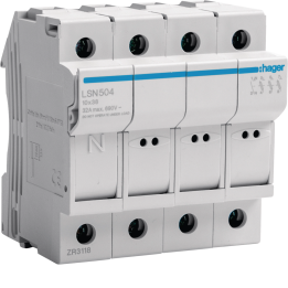 Hager LSN504 Fuse carrier 3P+N 32A 690V L38 4M