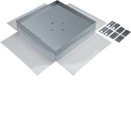 Hager EKSQ405BL Stainless Steel Floor Cassette Q405, Blind, 20kN