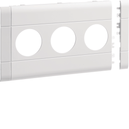 Hager GB120309016 Front Plate for 3-Gang Socket BRA/H/S 120, Traffic White