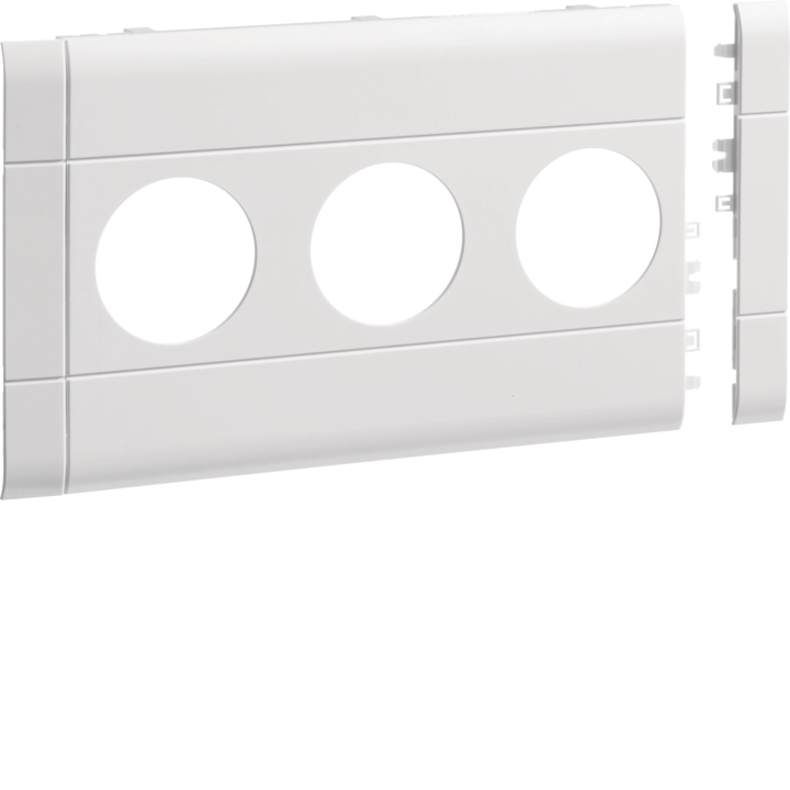 Hager GB120309016 Front Plate for 3-Gang Socket BRA/H/S 120, Traffic White
