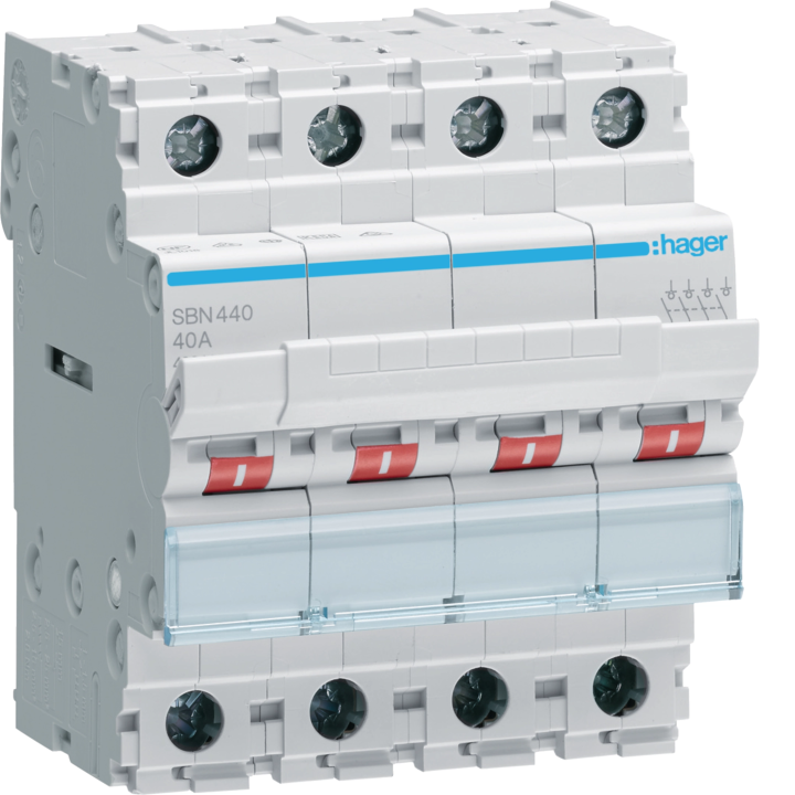 Hager SBN440 4P 40A Interruptor Seccionador