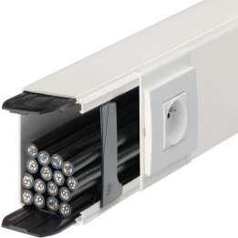 Hager Liféa LFF4009009016 Cable Trunking 40x90mm White with Coupler and 2 Clips