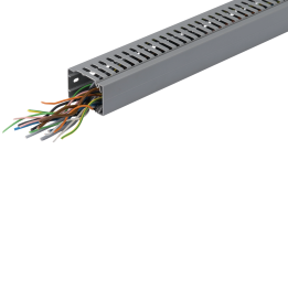 Hager BA7A40100 Slotted Panel Trunking 40x100 mm, Grey