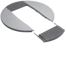 Hager DAC2807035 Cable Trunking Rosette, Light Grey (RAL 7035)